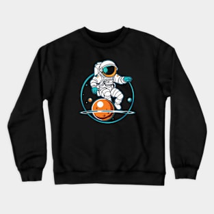 Floating Martian Rocks - Astronaut Space Travel Adventure Crewneck Sweatshirt